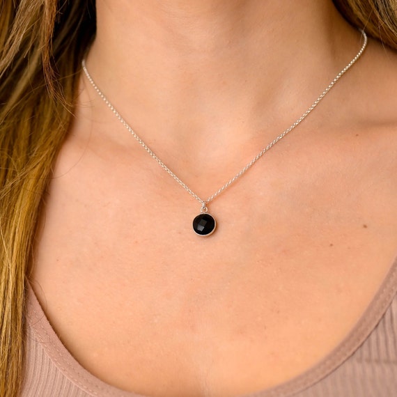 Purelei Collana Poetic Per Donna - Ciondolo Rotondo Con Pietra Semipreziosa E Zirconi - Oro, Argento O Oro Rosa - Acciaio Inox Impermeabile, Lunghezza Regolabile 50/55 Cm