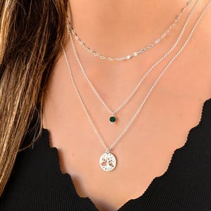 Layered Necklace Set Boho, Sterling Silver Necklaces for Women, Multi LayerTree of Life Necklace, Multi Strand Necklace