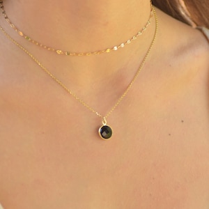 Schwarze Onyx Halskette, Gold Layering Halskette, Gold Halsketten für Frauen, Layered Black Stone Halskette Set, Double Layered Halskette Set