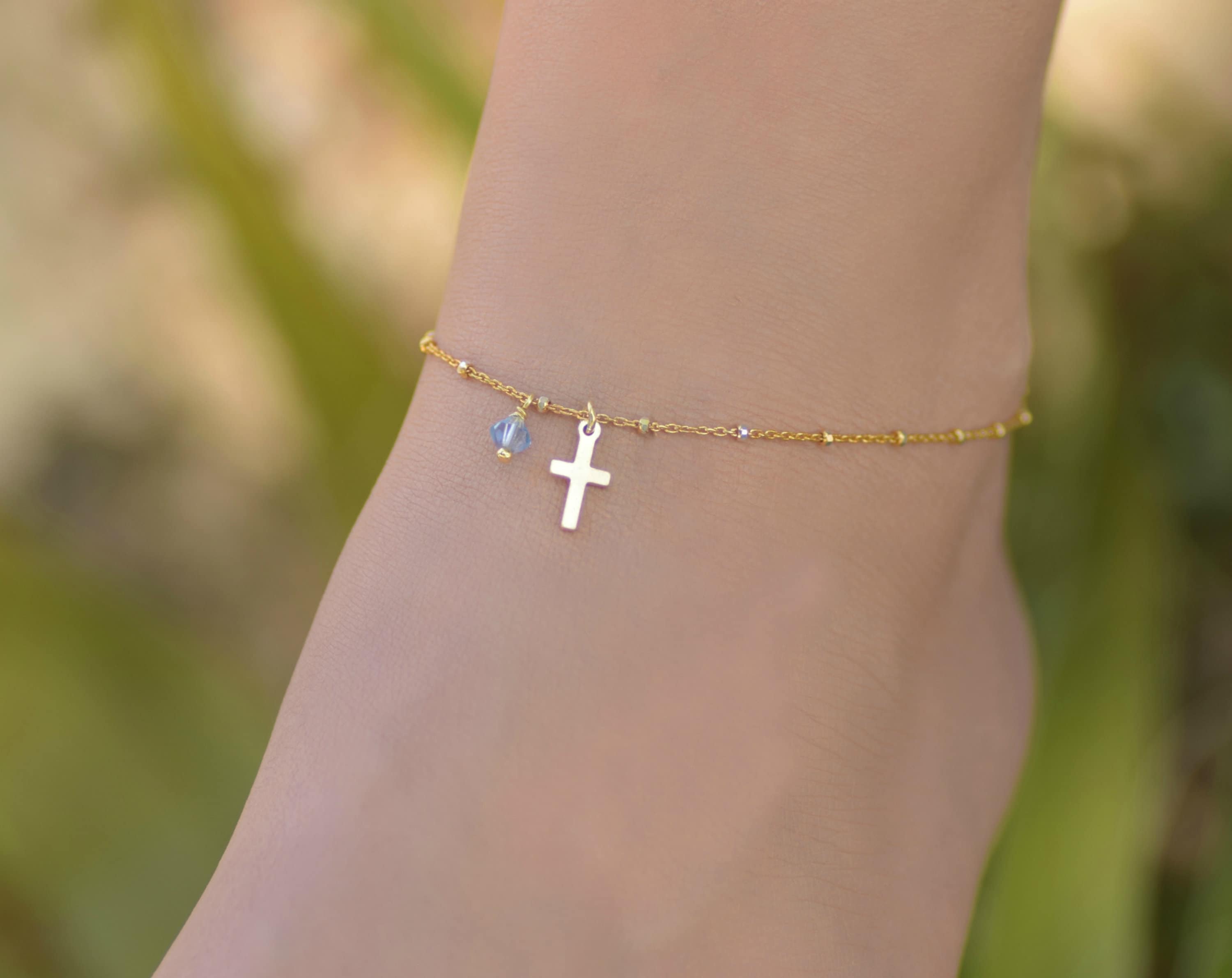 Gold Cross Anklet Anklets for Women Anklet Ankle Bracelet Etsy