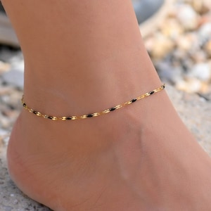 Cadena de tobillo de oro delicado, tobilleras para mujer, tobillera de oro, pulsera de tobillo de oro, tobillera de cadena de oro, pulsera de tobillo para mujer, tobillera de boda