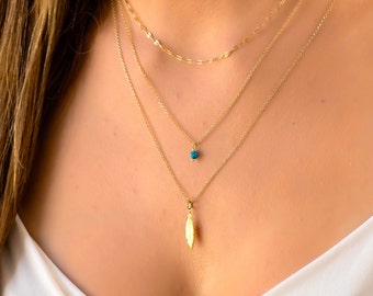Gold Layering Necklaces, Simple Minimal Layered Necklace Set, Boho Jewelry women  fashion beach jewelry layering – THE VAULT COFFEEHOUSE LLC