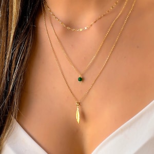 Dainty Triple Layered Necklace Set, Layered Necklaces for Women, Multi Strand Necklaces, Layered Stone Necklace, Boho necklaces for Women