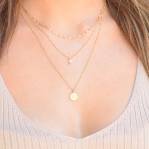 Layered Necklace Set, Boho Gold Layered Necklace, Dainty Layered Necklace Gold, Multi Strand Necklace, Dainty Necklaces for Women