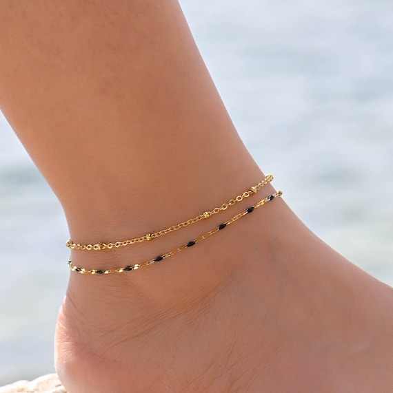 1 Gram Gold Anklets with Stone at Rs 699.00 | Gold Anklets | ID:  2851702093588
