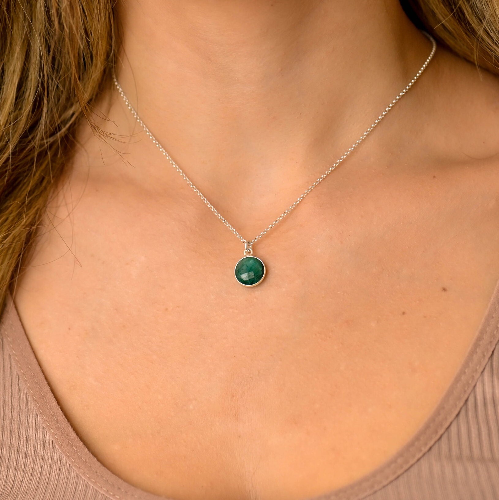 Collana in argento sterling con onice nero a strati