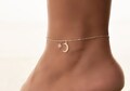 Moon Anklet,  Anklet, Silver Anklets for Women, Moonstone Anklet, Moon Ankle Bracelet, Sterling Silver Ankle Bracelet for Women, Boho Anklet