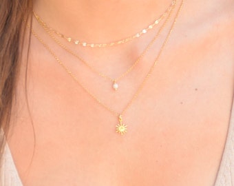 Layered Necklace Set, Boho Gold Layered Necklace, Dainty Layered Necklace Gold, Multi Strand Necklace, Dainty Necklaces for Women