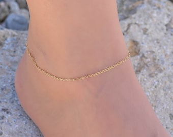 Dainty Gold Anklet, Anklets for Women, Gold Chain Ankle Bracelet, Ankle bracelets for Women, Minimal Gold Anklet, Minimal Gold Jewelry