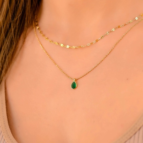 Stunning Green Stone Necklace by AMARO – JJ Caprices