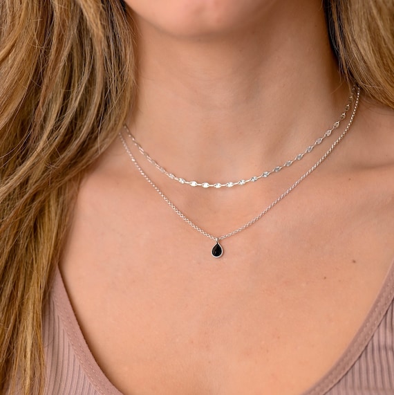 Dainty silver shop layered necklace
