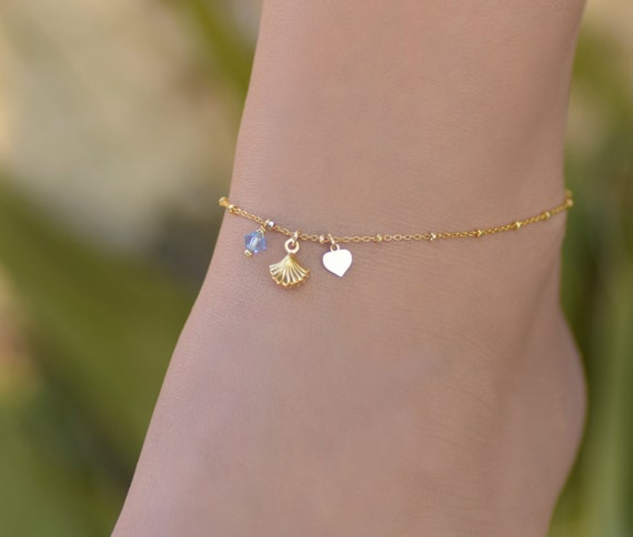 Etsy online anklets gold