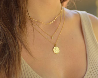 Layered Necklace Set, Boho Gold Layered Necklace, Dainty Layered Necklace Gold, Multi Strand Necklace, Dainty Necklaces for Women