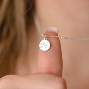 Dainty Minimalist Initial Necklace, Dainty Initial Necklace, Custom Letter Necklaces, Simple Silver Initial Necklace, Name Jewelry for Her