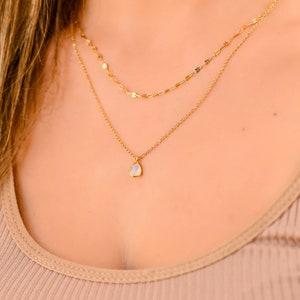 Juego de collar de oro en capas, Collar de oro en capas, Collar de capas de oro delicado, Collar doble, Juego de collar Boho, Collares para mujeres,