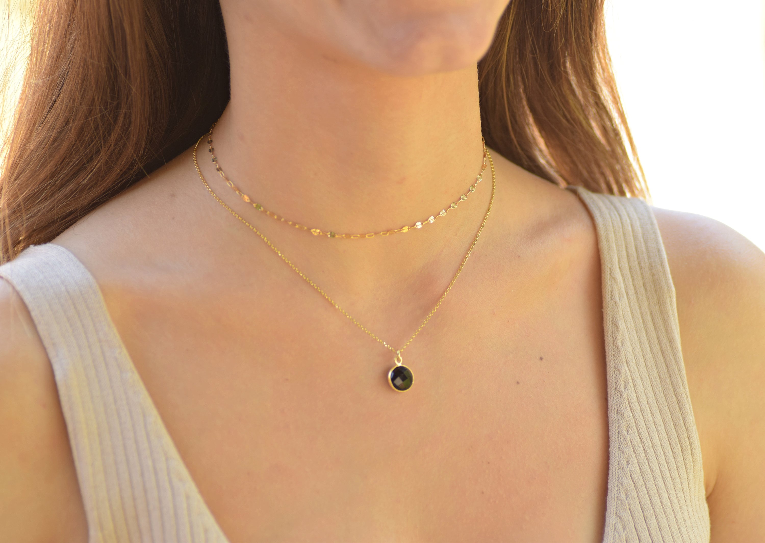 ●ACHA● Greslin Raw Stone Layered Necklace Black AC23FW01 a766d22ab6324a214a8e9a2a7eca5c