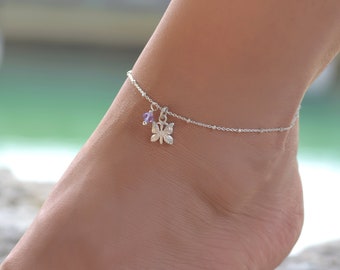Vlinder enkelband, zilveren enkelbanden voor vrouwen, enkelband, boho enkelbanden voor vrouwen, enkelband voor vrouwen, enkelband boho, vlindersieraden
