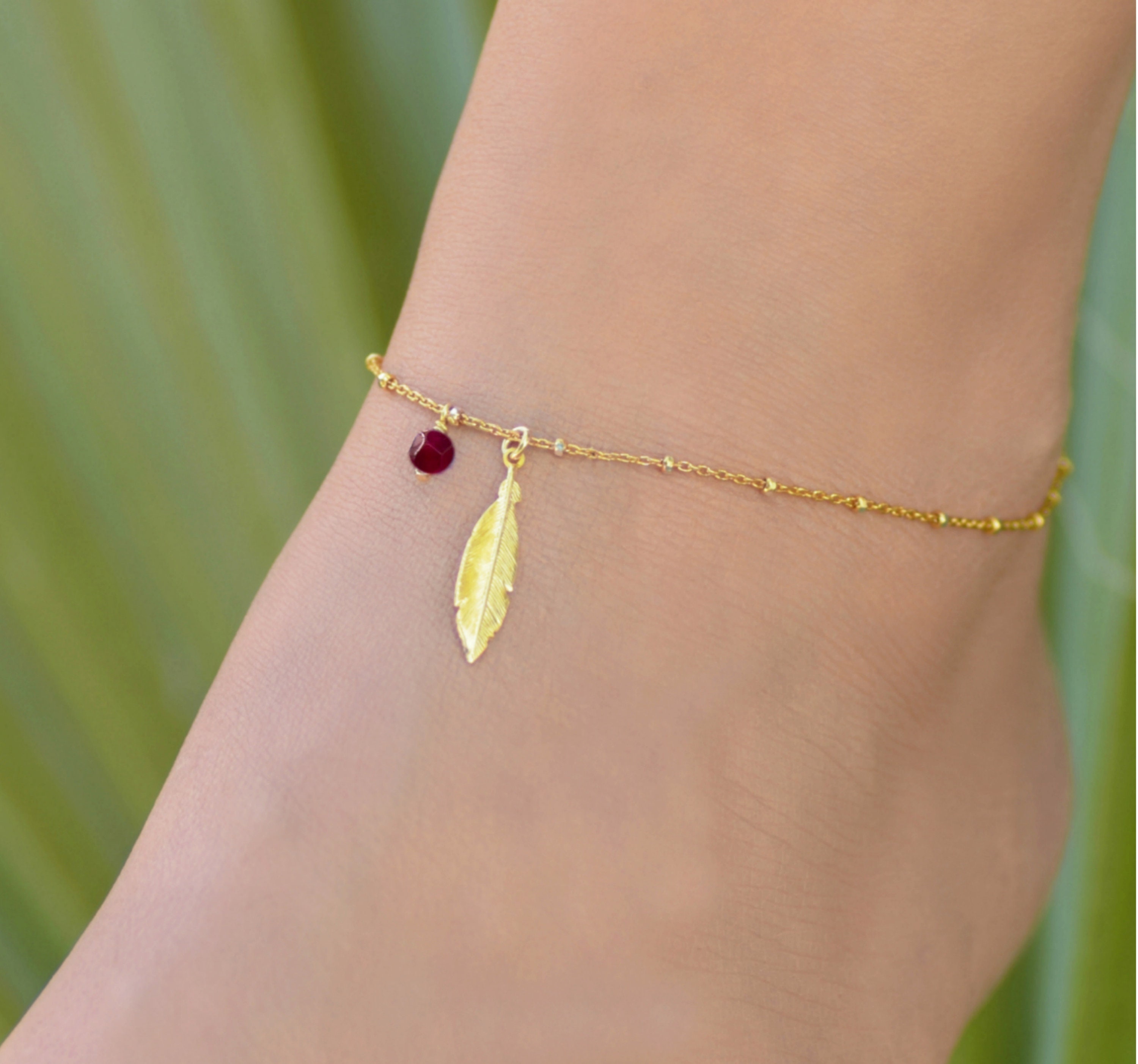 Simple anklet sale designs in gold