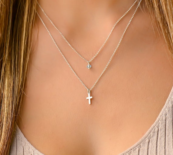 2 Layer Cross Necklace – Ella Mae's Boutique