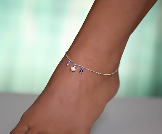 Karma Anklet Sterling Silver, Eternity Circle With Swarovski Pearl Ankle  Bracelet, Bridesmaid Gift, June Birthstone, Anklets for Women - Etsy |  Ankle bracelets, Pearl ankle bracelet, Anklet jewelry