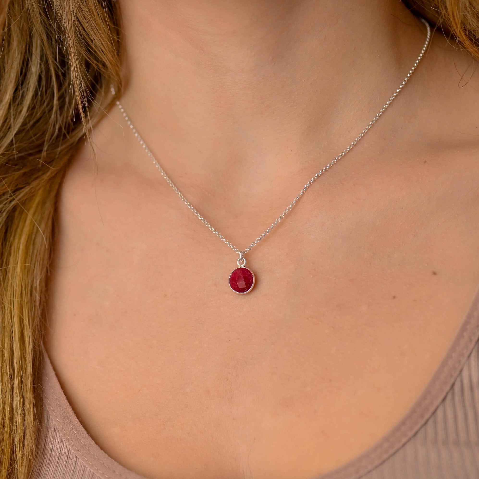Purelei Collana Poetic Per Donna - Ciondolo Rotondo Con Pietra Semipreziosa E Zirconi - Oro, Argento O Oro Rosa - Acciaio Inox Impermeabile, Lunghezza Regolabile 50/55 Cm