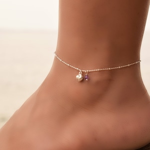 Dainty Heart Anklet, Heart Ankle Bracelet, Anklet, Silver Anklets for Women, Silver Heart Charm Anklet, Sterling Silver Ankle Bracelet