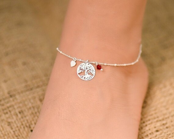 Tree of life shop ankle bracelet