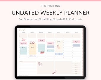 Weekly Digital Planner and stickers | Ipad weekly Planner | Digital Planner Stickers | Goodnotes sticker & Sticker | Instant Download