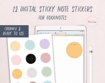 Digital organization Stickers, Sticky Notes, Stickers Pack, iPad Tablet GoodNotes Sticky Notes, Image Pack, Transparent, Instant Download