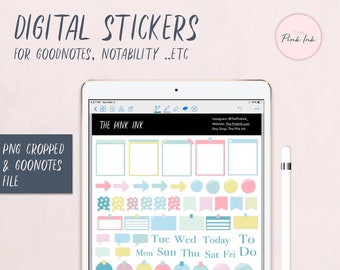 Digital Stickers | Digital Sticker Pack | Planner Girl Stickers | GoodNotes zip file | Stickers Pack Transparent | Instant Download