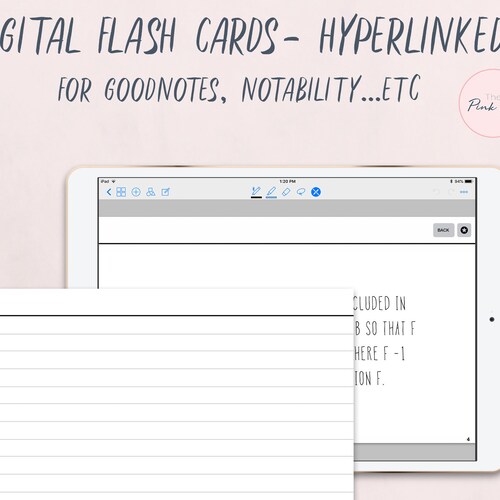Flash Cards for Goodnote Study Flash Cards Digital Student Etsy