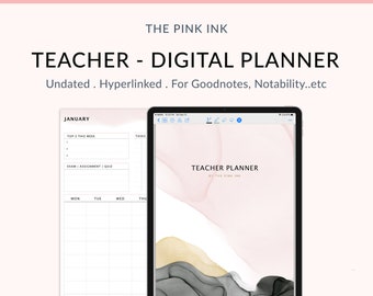 Teacher Planner | Undated planner templates Goodnotes | School planner | lesson Planner | school schedule | Academic planner | grade tracker
