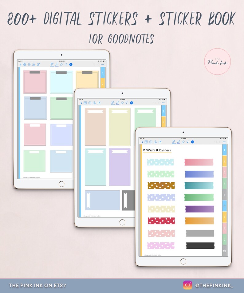 Happy Planner Digital Sticker Goodnotes Stickers Planner Etsy