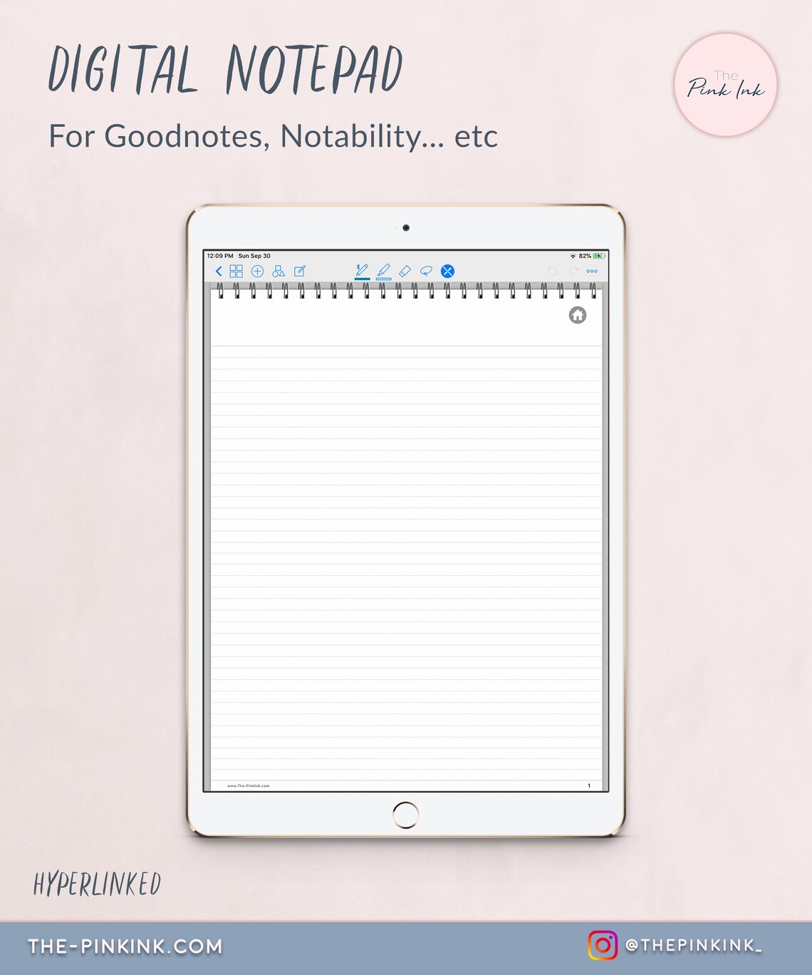 Digital Notepad White Paper Lined Note Pad Digital Etsy Canada