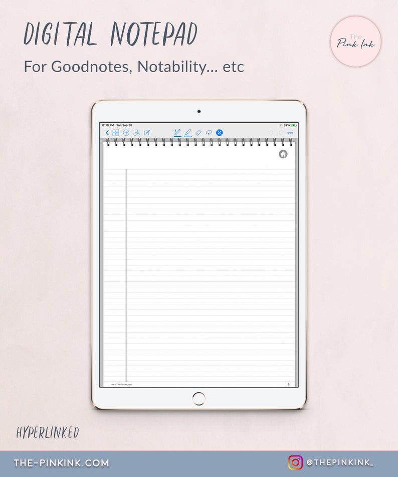 Digital Notepad White Paper Lined Note Pad Digital Notebook Todo