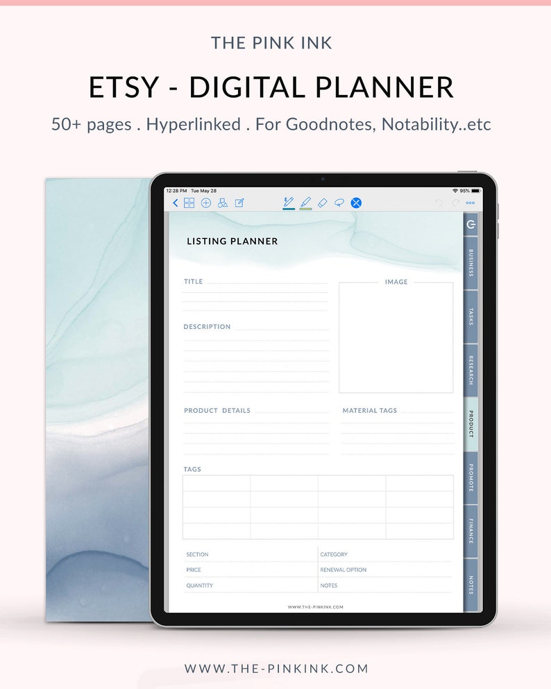 Etsy Seller Planner Digital Business Planner Goodnotes Etsy