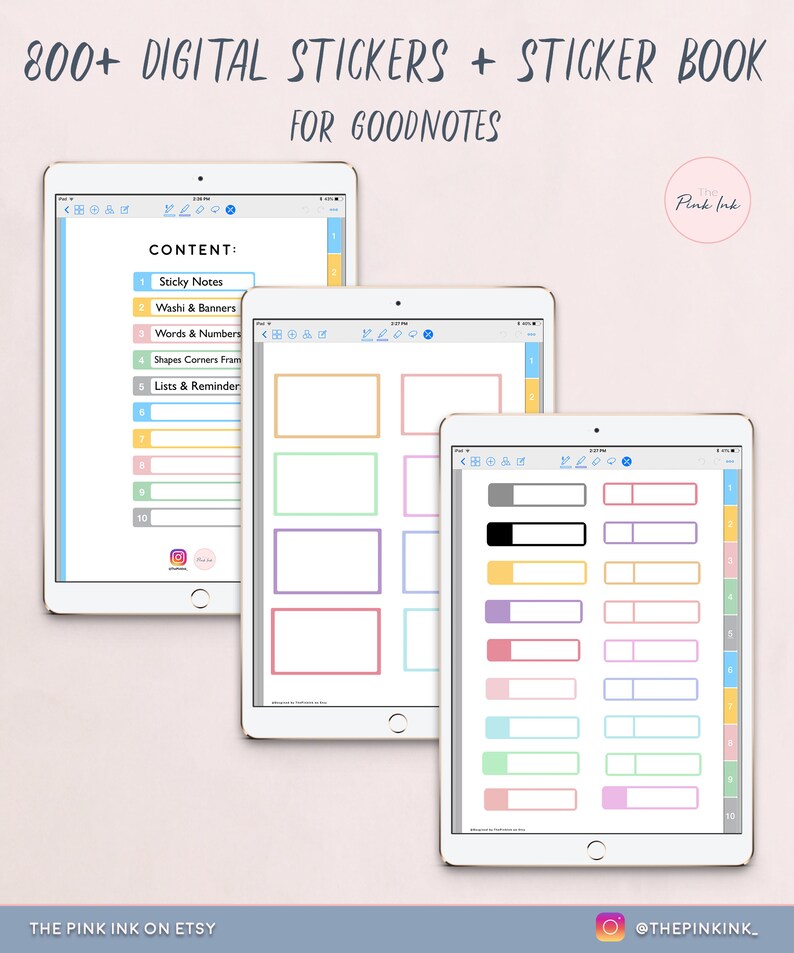 Happy Planner Digital Sticker Goodnotes Stickers Planner Etsy