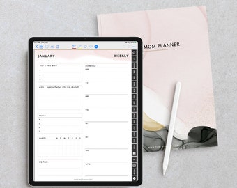 Busy Mom Planner | Parents Planner | Digital Planner Goodnotes | Mom Planner | Home Management Planner | Mommy Planner | Family Planner