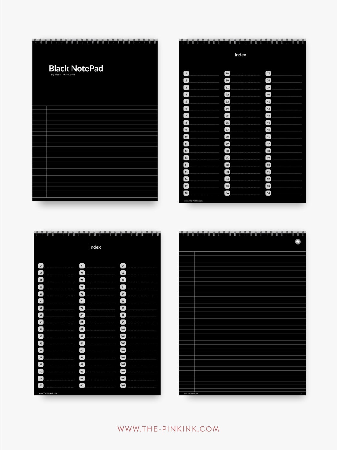 Bundle Digital Notepad Pink Paper Lined Note Pad Digital Etsy