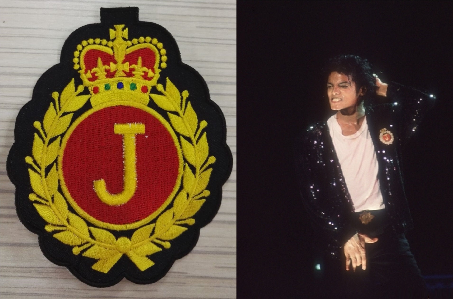 マイケル・ジャクソン「J」刺繍パッチ ロゴ BAD ピリオド - Etsy 日本
