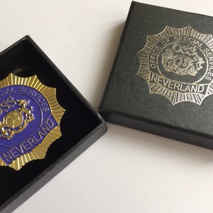 Michael Jackson Abzeichen + Box OSS Neverland Ranch Büro der Sonderdienste