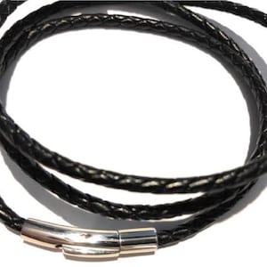 Leather cord for Johnny Hallyday cross pendant