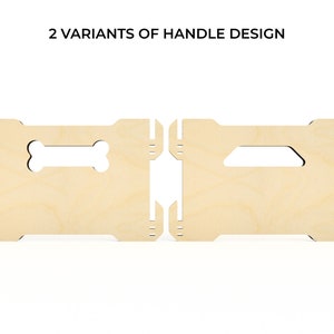 Dog Toy Basket SVG Laser Files - Bone-Shaped Handle Design
