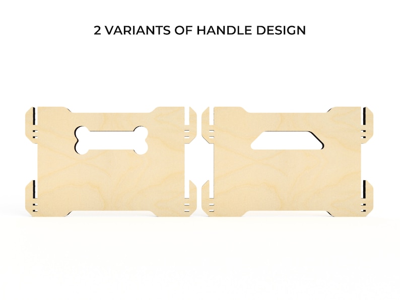 Dog Toy Basket SVG Laser Files - Bone-Shaped Handle Design