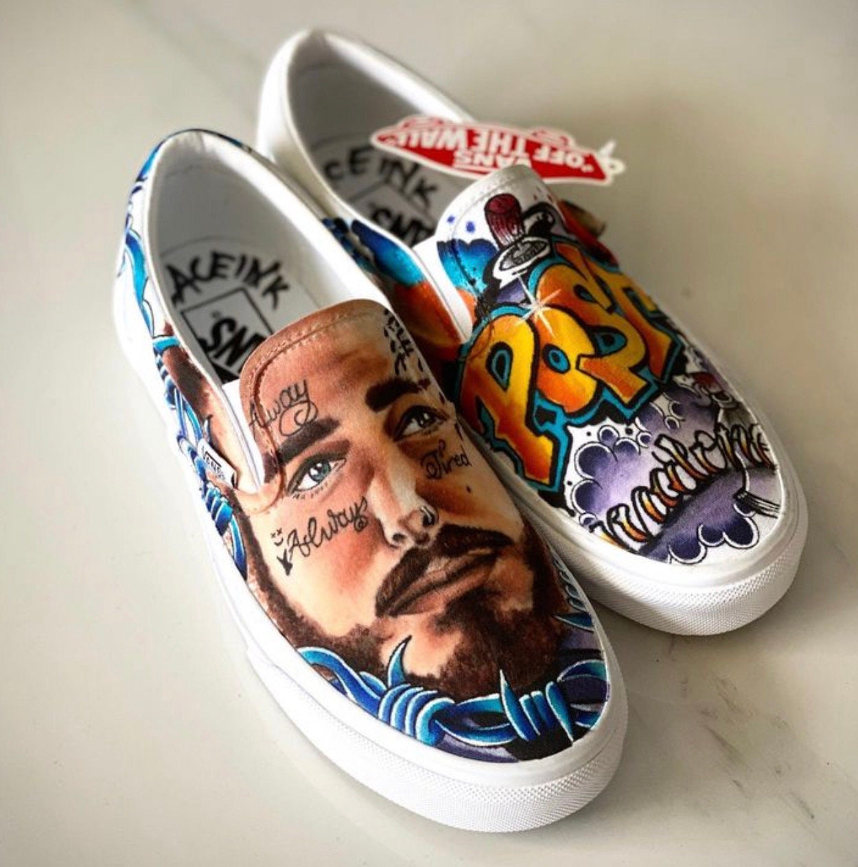 Post Malone Custom Vans Etsy