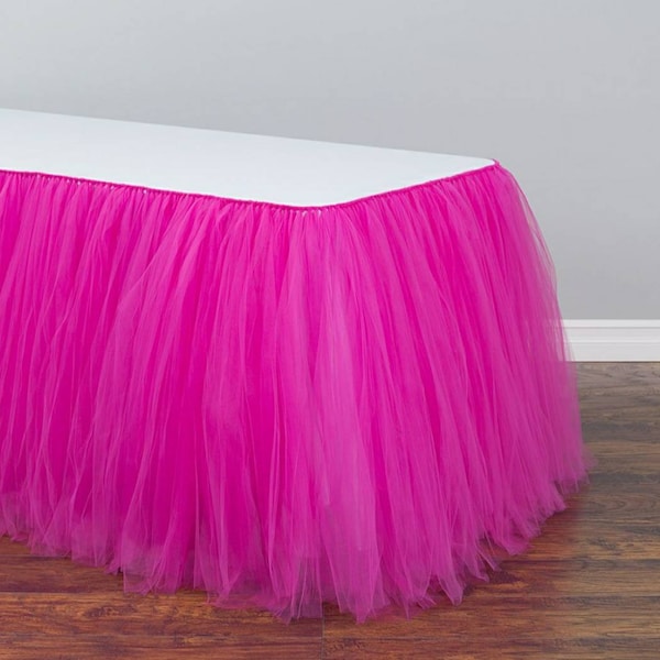 Tulle table skirt, Table tutu, Baby shower, wedding, Birthday party table decor, Head table tutu, Sweet table tutu skirt, Centre piece