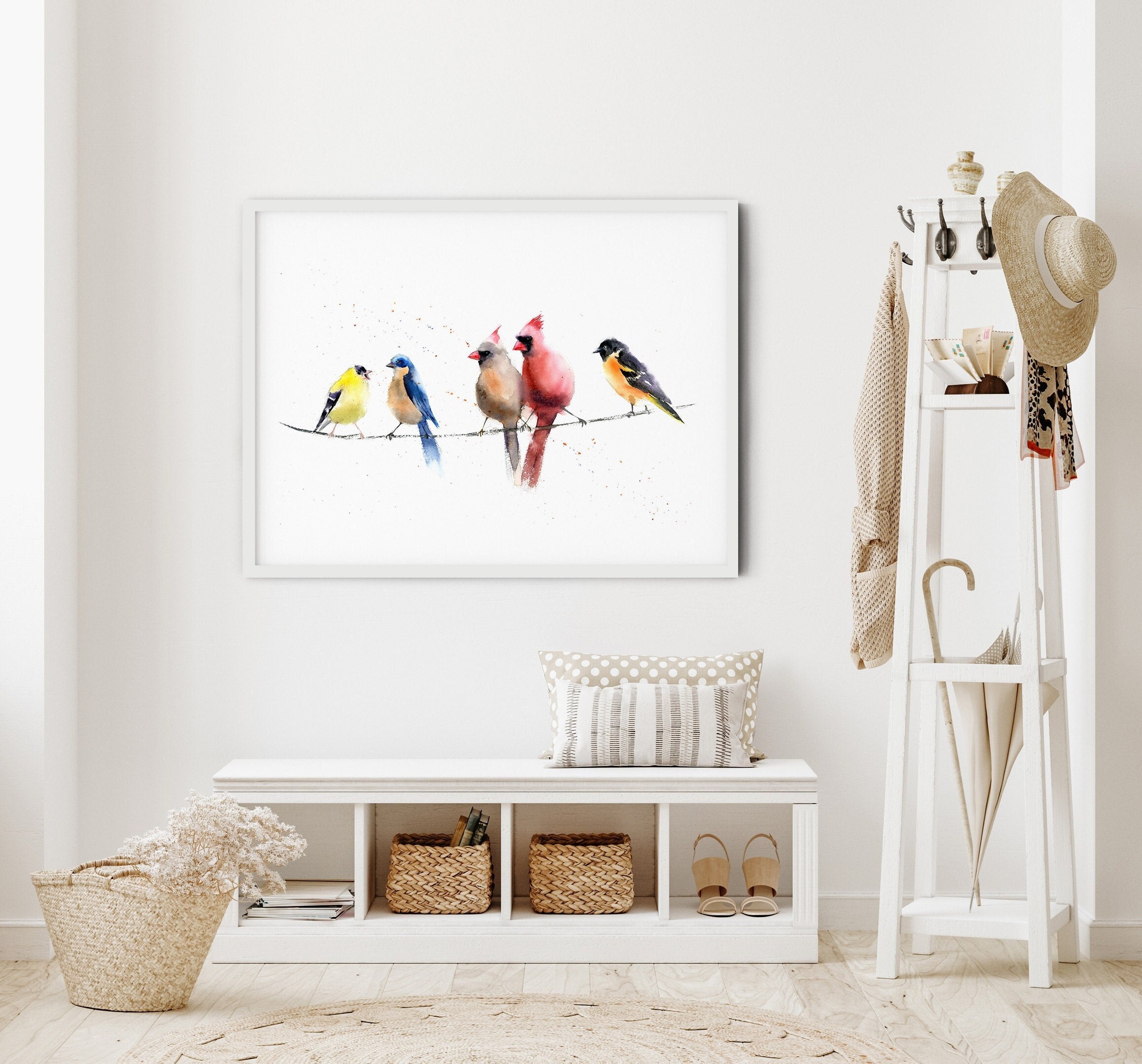 Birds on a Wire Art - Etsy