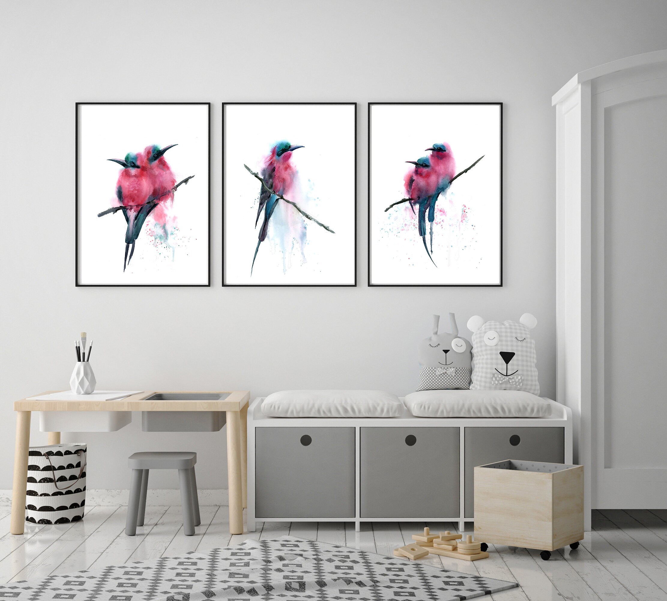 Conjunto de 3 decoración de impresión de arte de pared arte | Etsy