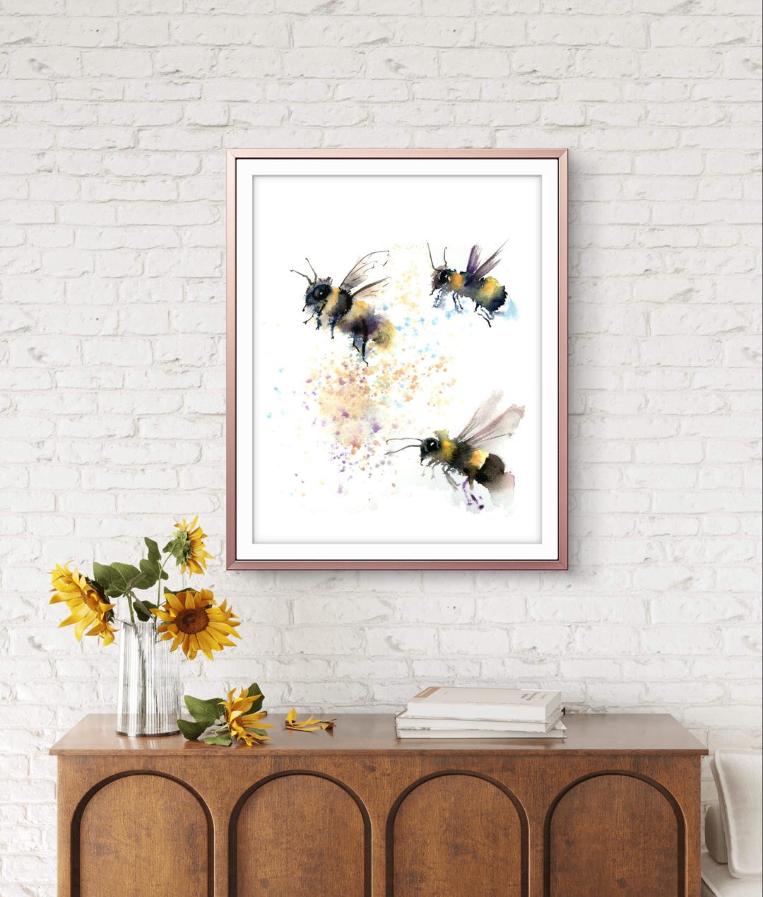 Honey Bee Watercolor Giclée Print: Impressionist Insect Wall Art - Etsy