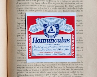 Homunculus Beer Label 4" Sticker - Paranoid American